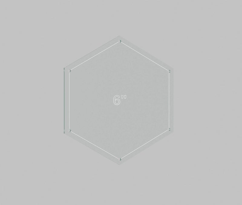 LaserThing مجموعة قوالب خياطة ليزر ثينغ سداسية - 6" مع سماحية خياطة 1/4" - قوالب أكريليك متينة للخياطة، والتصميم، والحرف اليدوية، ومشاريع الخياطة - قوالب شفافة لتصميم دقيق - Image 1